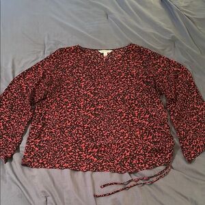 Women's Black and Red Blouse